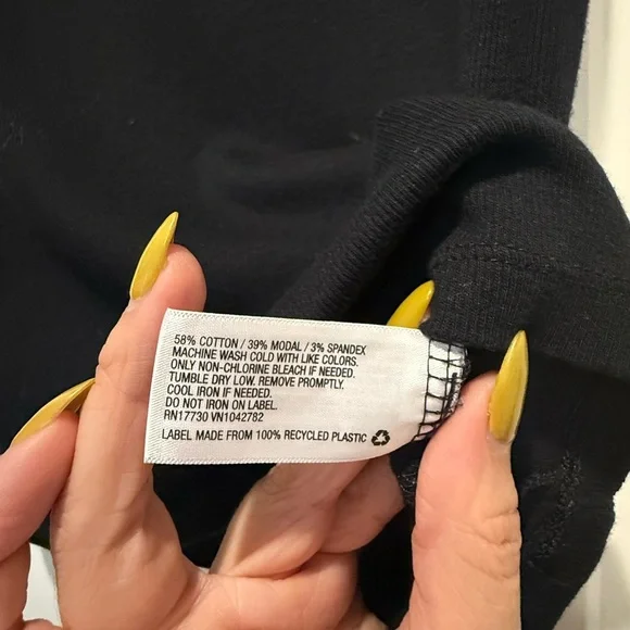 A NEW DAY BLACK RIBBED TEE SIZE SMALL - Picture 4 of 4